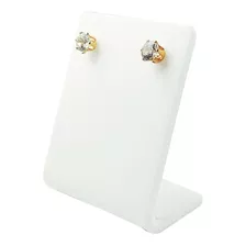 Display Porta Brinco Modelo L 4cm Acrílico Branco Kit 10