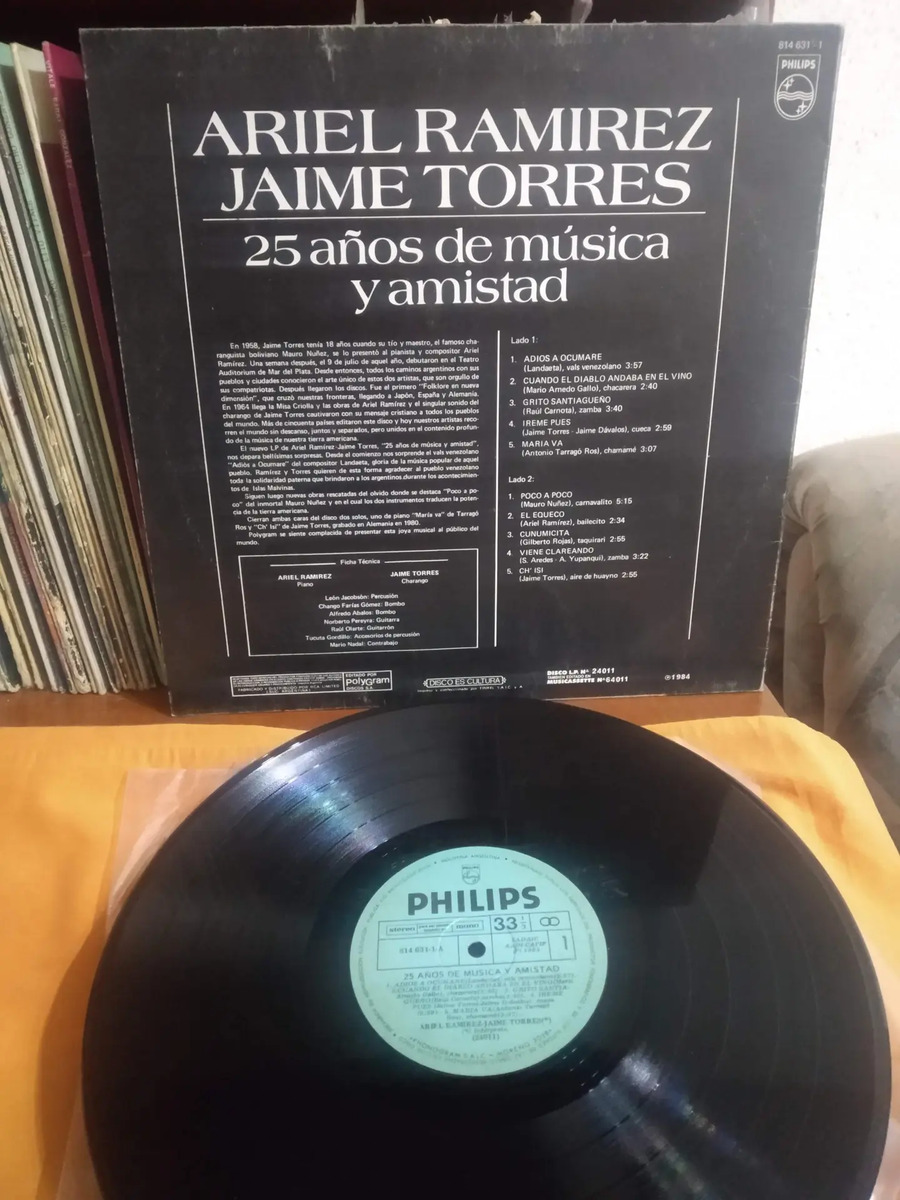 Ariel Ramirez Jaime Torres - 25 Años De Música Y Amistad LP - 25 Años De Música Y Amistad - vinilo 1984