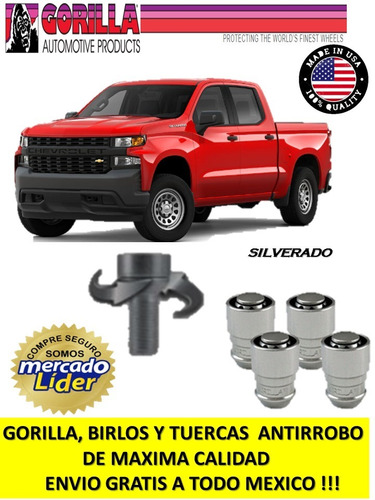 Birlos De Seguridad Cabeza Loca Chevrolet Silverado 61631 Foto 3