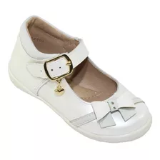 Zapatilla Casual Coqueta Niña Blanco Perla Piel 182805y