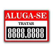 Placa Sinalização Aluguel Aluga Aluga-se A2 60 X 42 Cm