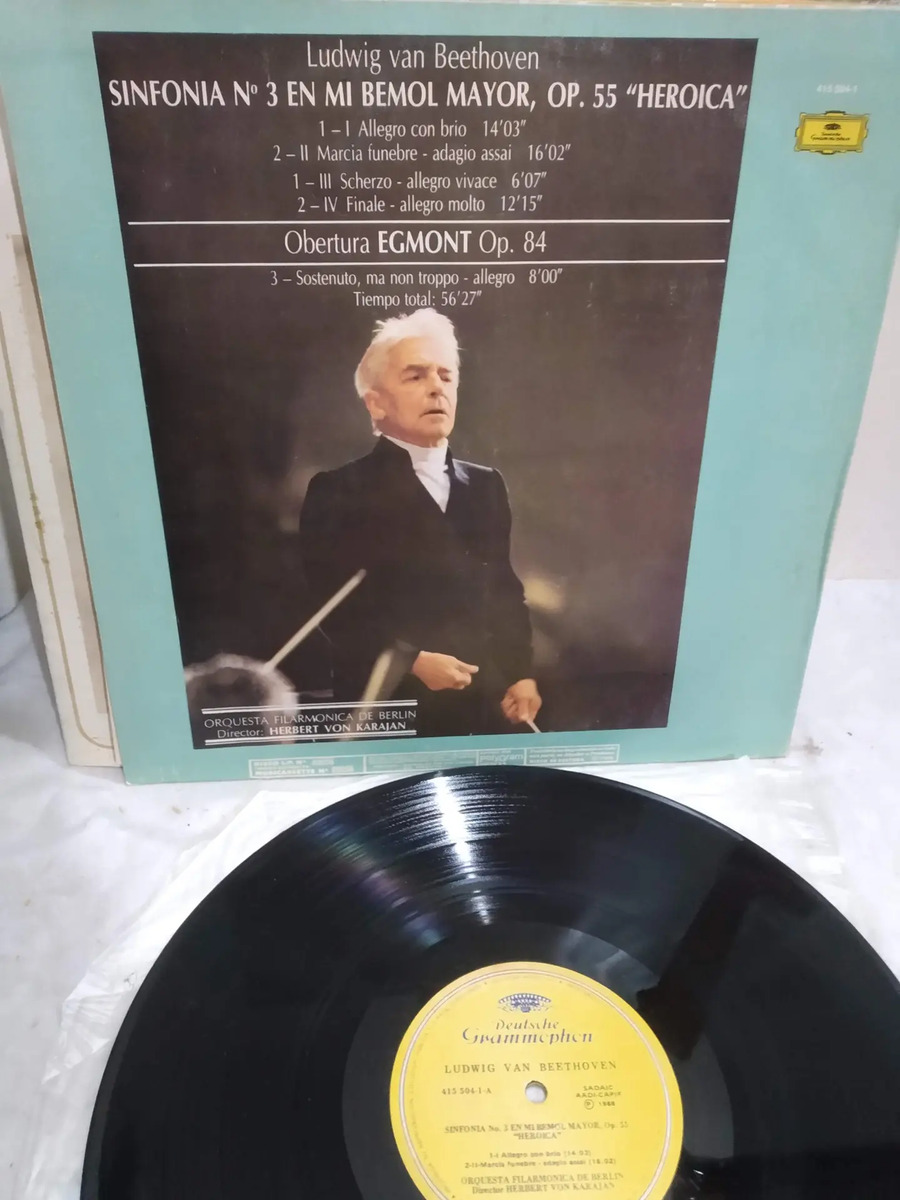 Beethoven - Symphonie Nº 3 Heroica - Von Karajan - vinilo 1988