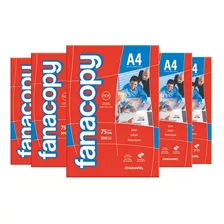 Resma Papel A4 Fanacopy 75grs. 500 Hojas X 5 Resmas