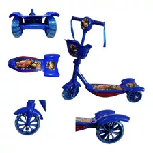 Patinete Infantil Carros Meninos 3 Rodas Musical Luzes Pi2