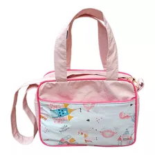 Bolsa Maternidade Bebe Reborn Luxo Rosa - Mamãe Reborn Desenho Do Tecido Estampado