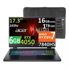 Acer Nitro 5 17.3'' Ryzen 7-7840hs 16gb 1tb Ssd 6gb Rtx4050 