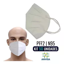 Kit 50 Máscaras Pff2-s Respirador S/ Válvula Anvisa Nutriex