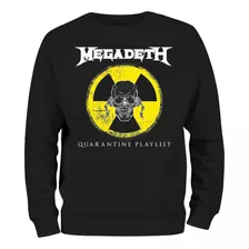 Buzo Megadeth Quarantine Playlist Logo Rock Algodón Premium