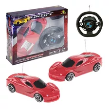 Carrinho De Controle Remoto Volante Draxte Esportivo 27mhz Cor Vermelho Personagem Sport