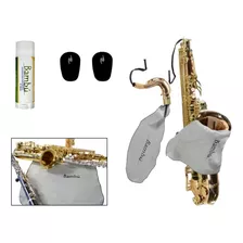 Kit Limpieza Bambú Para Saxo Tenor - Paños Grasa Protectores