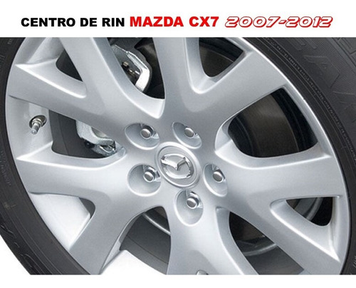 Kit De 4 Centros De Rin Cromados Mazda Cx7 2007-2012 56 Mm Foto 3