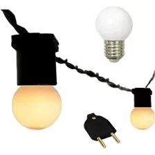 Varal De Luz Cordao Festao 50 Mts Com Lampadas Led 1w 110v