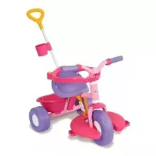 Triciclo Go Infantil Nena/e Rondi C/barral Apoyapíes Canasto Color Rosa
