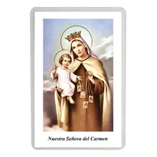 Estampita Plastificada Virgen Del Carmen X 5 Unidades