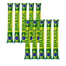 Kit 10 Bastão Plástico Inflável Brasil 7 De Setembro Revenda