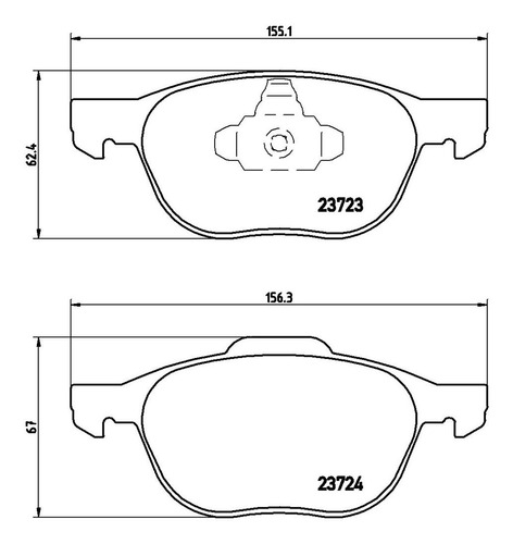 Balatas Delanteras / Ford Focus Zx3 2005 - 2006 Semimetlica Foto 2