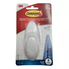 Gancho Percha 3m Command Baño Toallero Grande Blanco X 1.