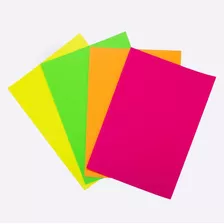 Papel Color Plus Neon 180g A4 50 Folhas Escolha As Cores!