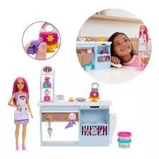 Playset Luxo E Boneca Barbie Chef De Bolinhos Mattel Origina