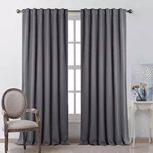 Nicetown - Cortinas Opacas Para Dormitorio, Color Gris, 52.0