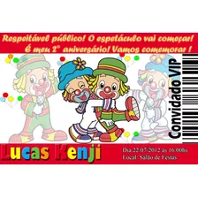 30 Convites Patati Infantil Personalizado Envelop+etiqueta