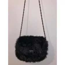 Bolsa Negra Zara Peluche