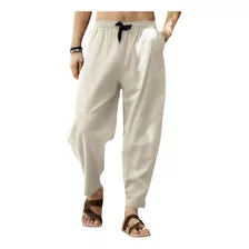 Pantalones De Algodón Con Cordón Hip Hop Para Hombre A