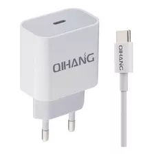 Cargador 20w + Usb Tipo C Type C Pd Carga Rapida Qihang Z85 Color Blanco