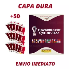 Álbum Capa Dura Da Copa Do Mundo 2022 Qatar + 50 Figurinhas