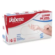 Luva De Vinil Sem Pó Tamnho G Silicone Caixa Com 100 Luvas