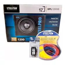 Woofer Amplificado 12 + Kit De Instalacion Steelpro+hi Low 