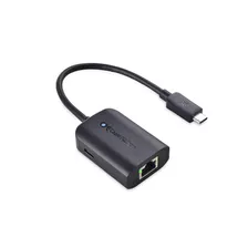 Adaptador Usb C A Gigabit Ethernet, Carga De 100 W/negro