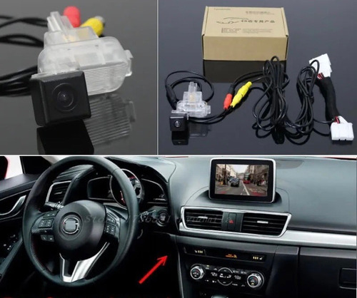 Camara De Reversa Hd Real Mazda 3 Hb 2014 2018 + Leds Regalo Foto 2