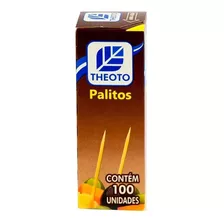 100 Palitos De Dente Em Madeira Eco, Caixa Com 100 Unidades