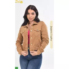 Jaqueta Feminina Sol Jeans Com Lycra