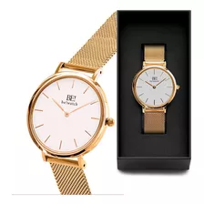 Relógio Feminino Dourado Petite Bewatch 32mm