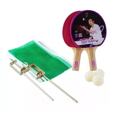 Set De Paletas Ping Pong Sensei 1 Estrella + Red Y Pelotas