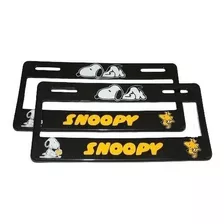 Marco Porta Placa Snoopy Universal Auto/camioneta Par