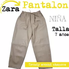 Pantalon Zara Vinil Cafe Miel Niña. La Segunda Bazar