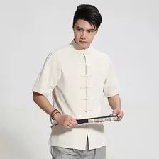 Camisa De Kungfu Masculina Camisa De Kung Fu De Algodão E Li