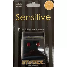 Brinco Studex Sensitive Zodíaco 5mm Sagitário Grana Vermelho