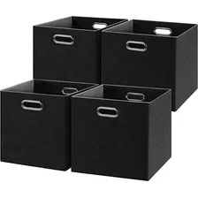 4 Cajas Organizadoras De Tela Plegables Hogar Almacenamiento