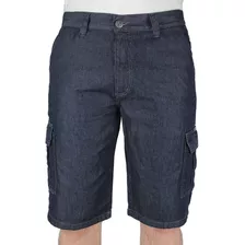 Bermuda Shorts Jeans Cargo 6 Bolsos Skate Street Lycra