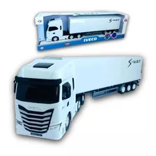 Caminhão Miniatura Iveco Carreta Baú S-way Lançamento