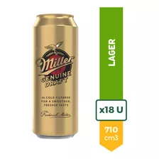 Cerveza Miller Genuine Draft Lata 710ml Pack X18 La Barra