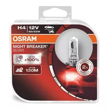 Par Lâmpada H4 Osram Night Breaker Silver Original 100% +luz