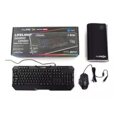 Teclado Y Mouse Rgb + Pad Aureox Lifelight Gaming Gc1000