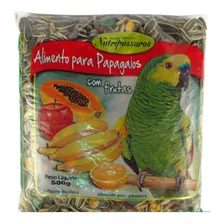 Nutripassaros - Ração Alimento Para Papagaios C/ Frutas 500g