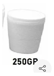 Envase Termico Pote Telgopor Helado 1/4kg Bulto 100 Unidades