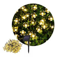 Guirnalda Led Luces Decoracion Interior Exterior Flor 6,5 Mts Alitrade Color Calida